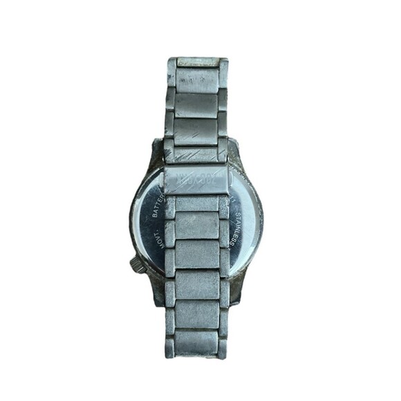 Zoo York Mens Analog Quartz Watch Silver Large 48mm Date New Battery - Picture 2 of 7